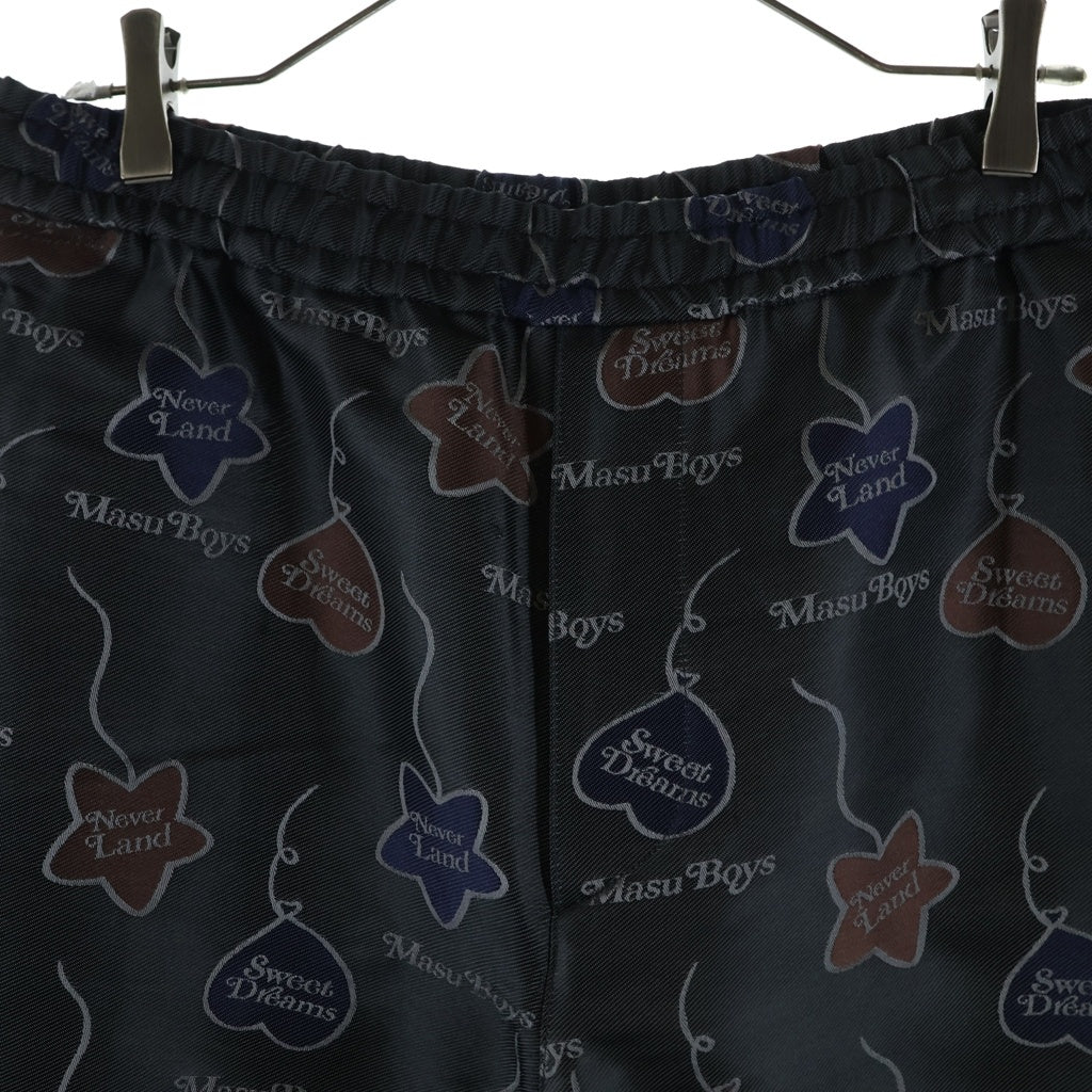 MASU(エムエーエスユー) × VERDY FALLING BALLOON EASY PANTS 総柄バギーパンツ ブラック