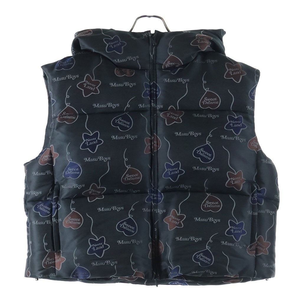 MASU(エムエーエスユー) 24AW FALLING BALLOON DOWN VEST GRAPHIC BY VERDY バルーンダウンベスト ブラック