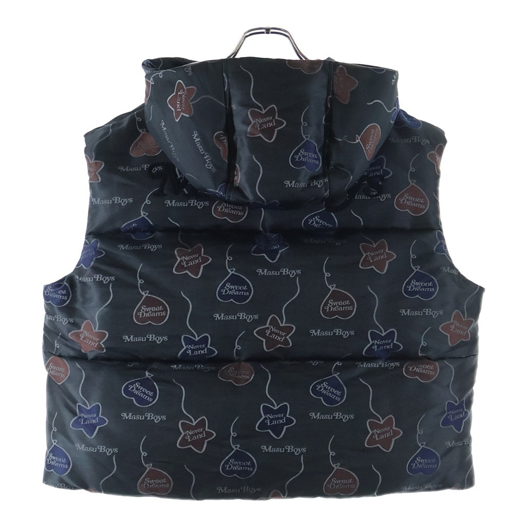 MASU(エムエーエスユー) 24AW FALLING BALLOON DOWN VEST GRAPHIC BY VERDY バルーンダウンベスト ブラック
