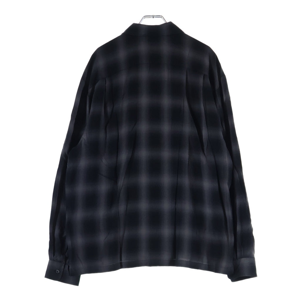 SUPREME(シュプリーム) 26SS Shadow Plaid Rayon Shirt レーヨンチェック長袖シャツ ブラック