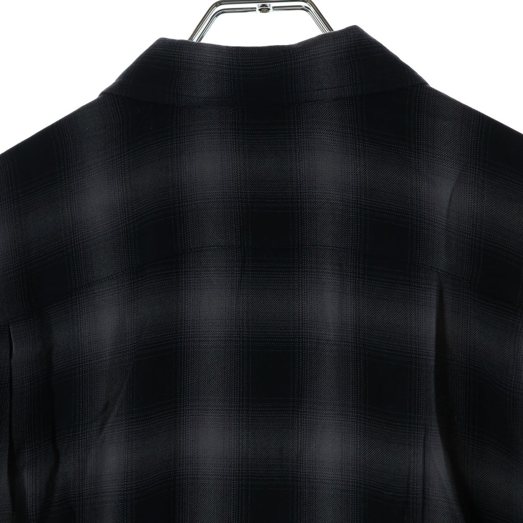 SUPREME(シュプリーム) 26SS Shadow Plaid Rayon Shirt レーヨンチェック長袖シャツ ブラック