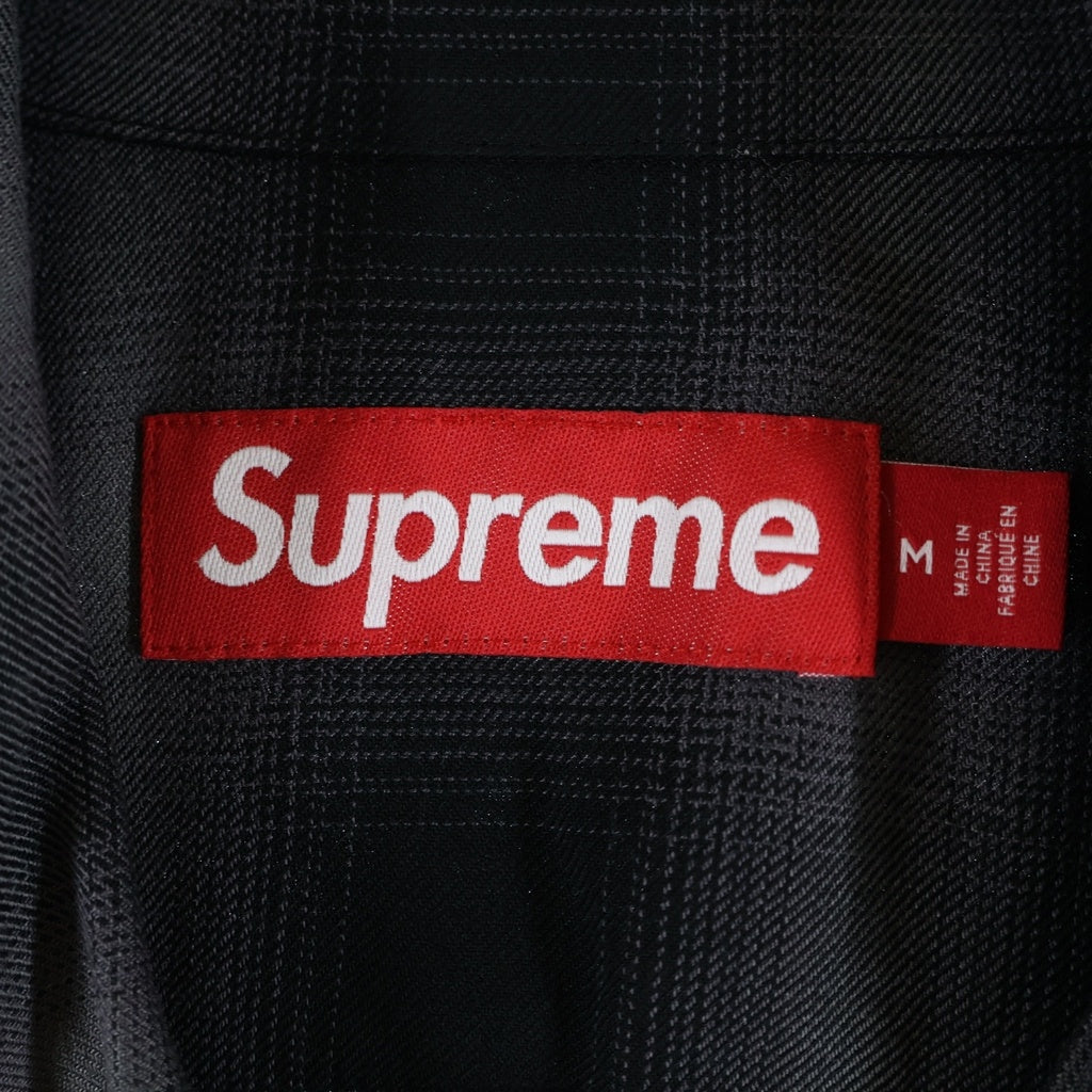 SUPREME(シュプリーム) 26SS Shadow Plaid Rayon Shirt レーヨンチェック長袖シャツ ブラック