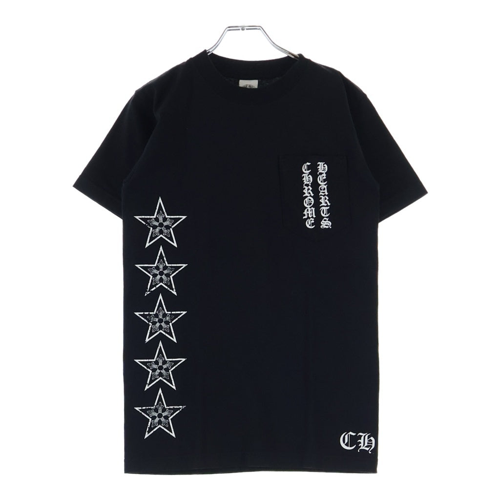 CHROME HEARTS(クロムハーツ) OLD T-BAR STAR LOGO ティーバースタープリントTシャツ カットソー ブラック