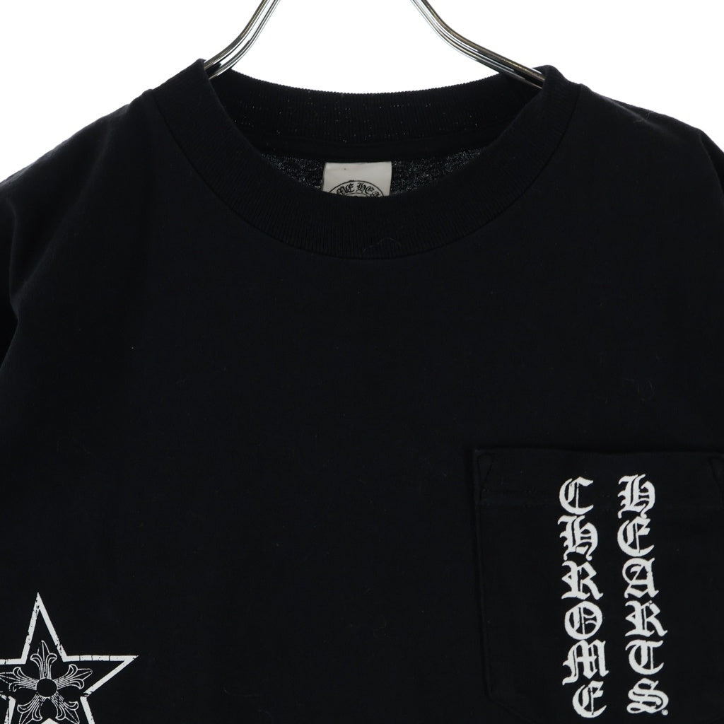 CHROME HEARTS(クロムハーツ) OLD T-BAR STAR LOGO ティーバースタープリントTシャツ カットソー ブラック