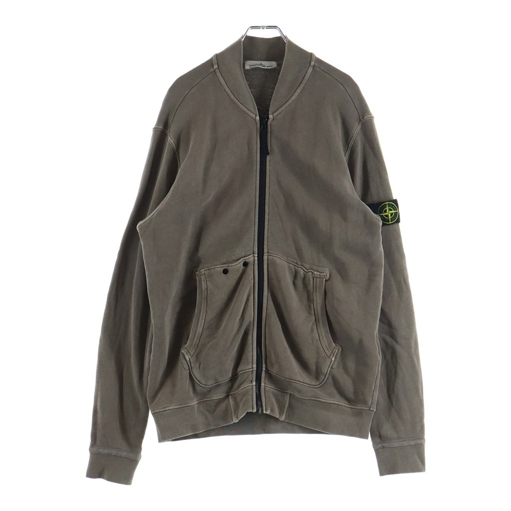 STONE ISLAND(ストーンアイランド) ウォッシュ加工 ジップアップジャケット トラックジャケット ブラウン