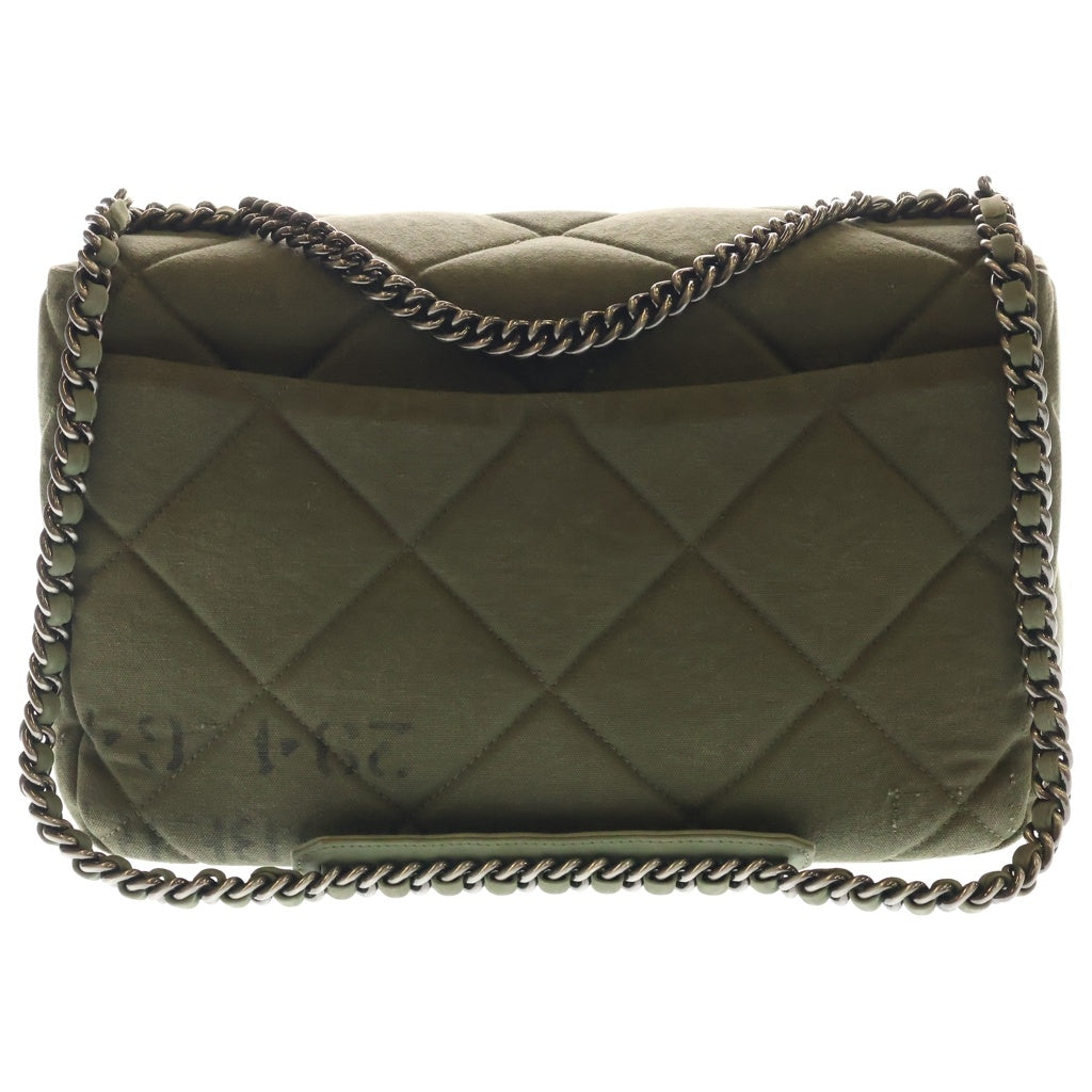 READY MADE(レディメイド) BIG CHAIN BAG ビックチェーン キルティングキャンバスバック カーキ