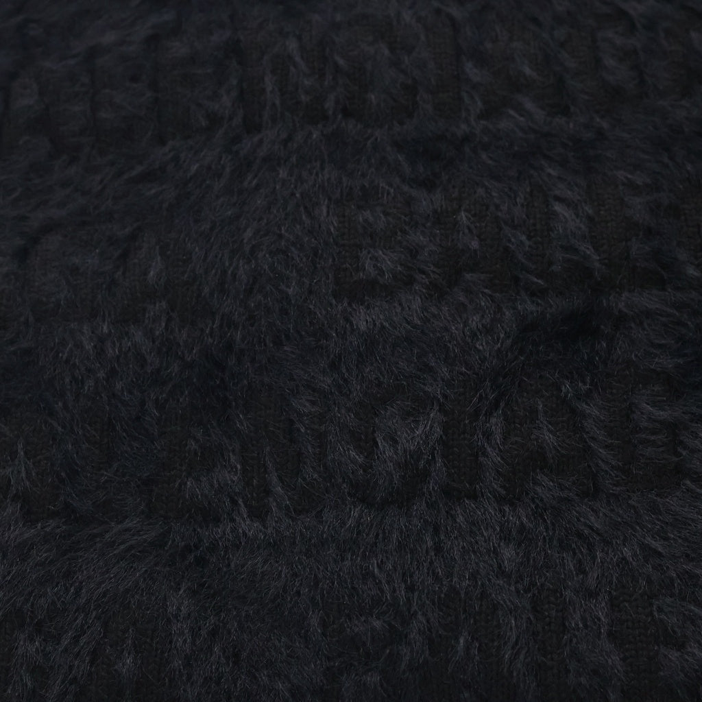 BALENCIAGA(バレンシアガ) MUFFLER ロゴ総柄 ウールマフラー ブラック 769019 T6230
