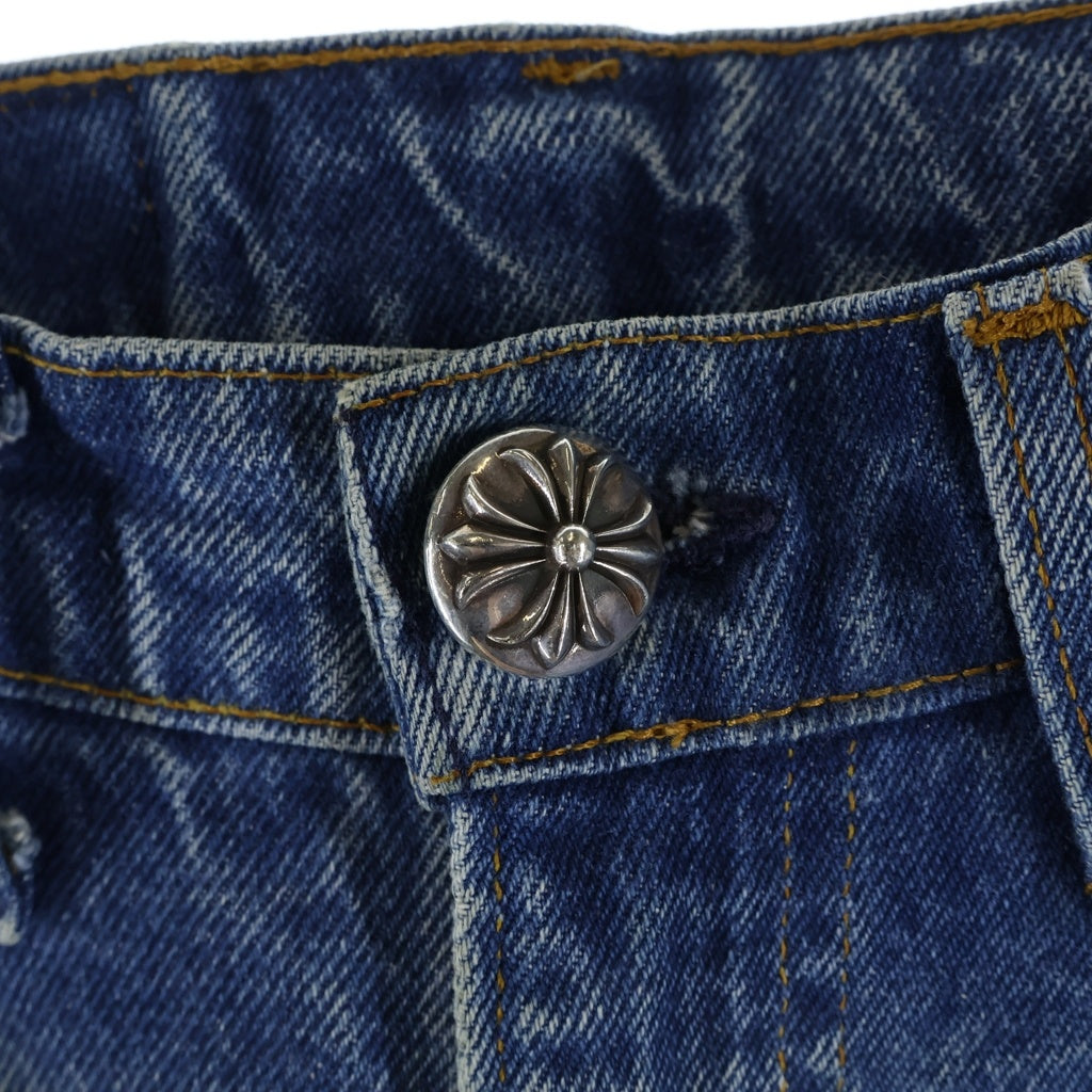 CHROME HEARTS(クロムハーツ) ×LEVI'S STENCIL DENIM 517 ステンシル ペイントデザインクロスパッチ付きデニムパンツ インディゴ