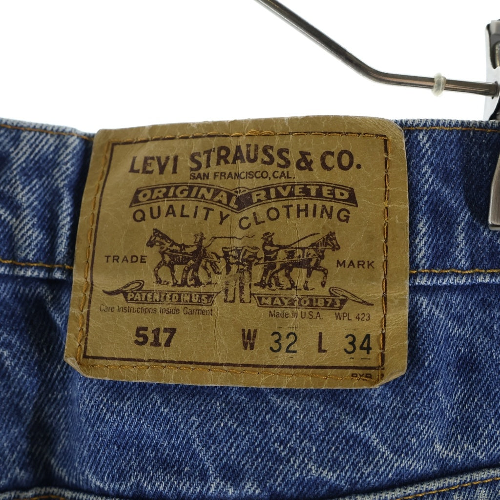 CHROME HEARTS(クロムハーツ) ×LEVI'S STENCIL DENIM 517 ステンシル ペイントデザインクロスパッチ付きデニムパンツ インディゴ