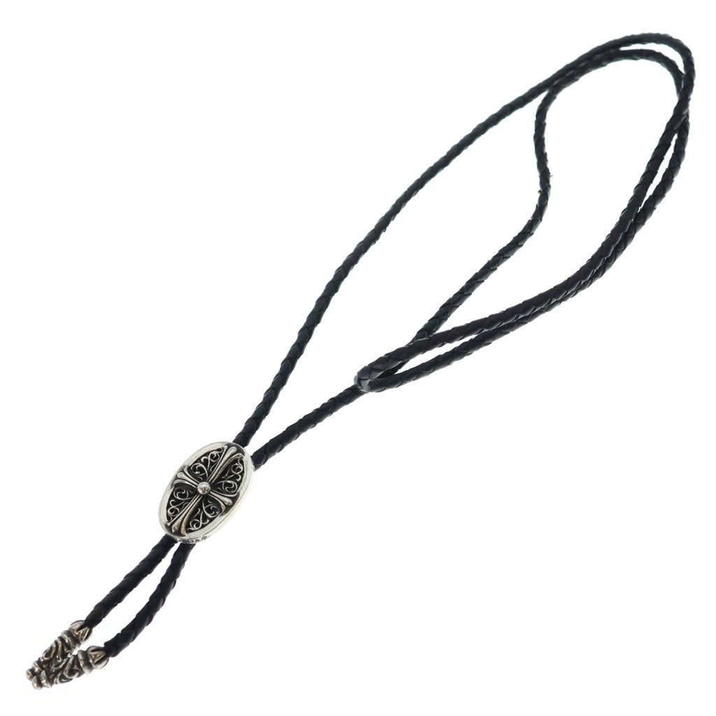CHROME HEARTS(クロムハーツ) BOLOTIE OVALTINY タイニークラシックオーバルクロス ループタイ シルバー/ブラック BCA209