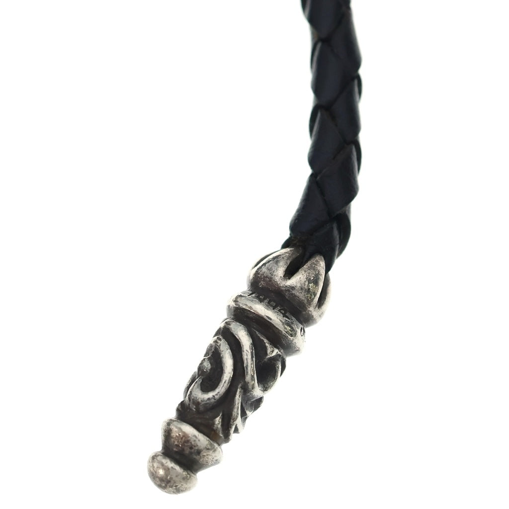CHROME HEARTS(クロムハーツ) BOLOTIE OVALTINY タイニークラシックオーバルクロス ループタイ シルバー/ブラック BCA209