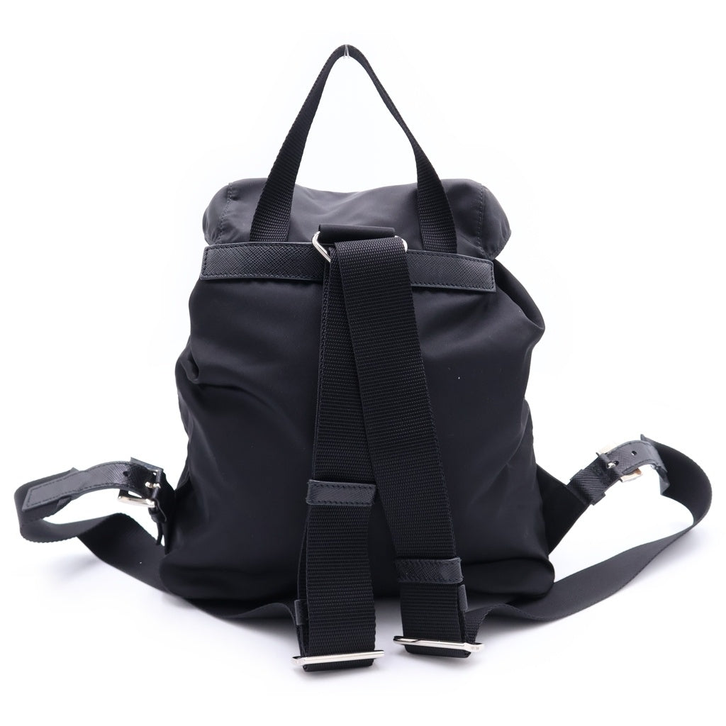 PRADA(プラダ) ロゴプレート ナイロンバックパック ブラック 1BZ677 レディース