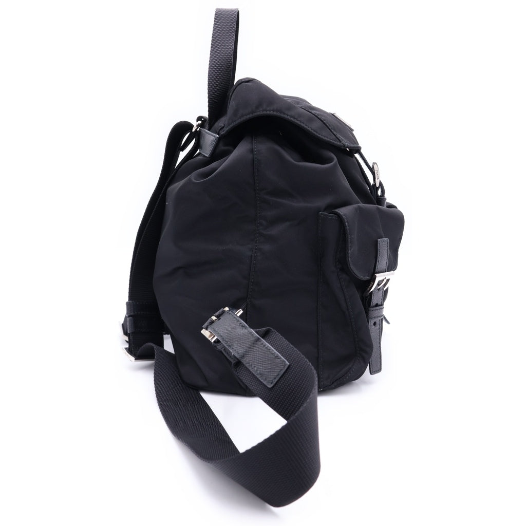 PRADA(プラダ) ロゴプレート ナイロンバックパック ブラック 1BZ677 レディース