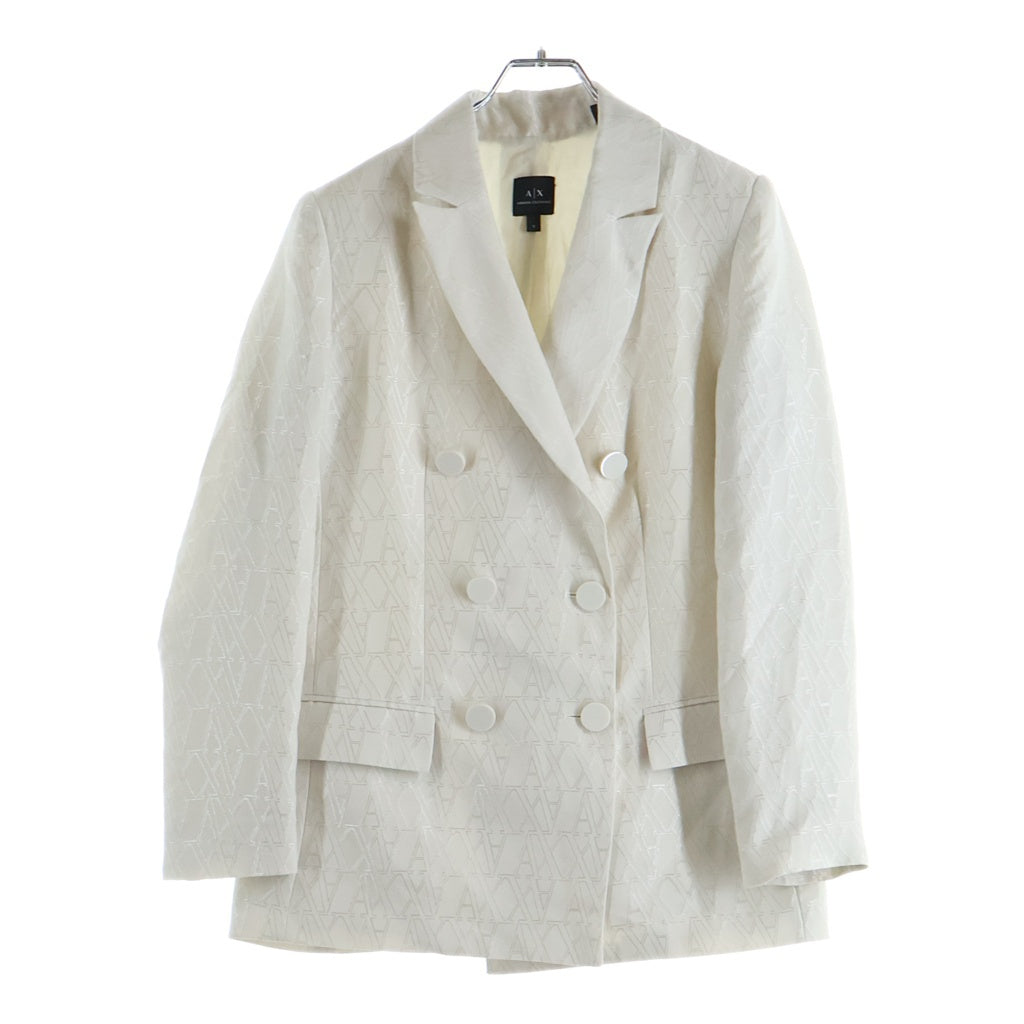 Armani Exchange(アルマーニ エクスチェンジ) ダブルブレストセミコンストラクトブレザー ホワイト XW000192 AF12058 レディース