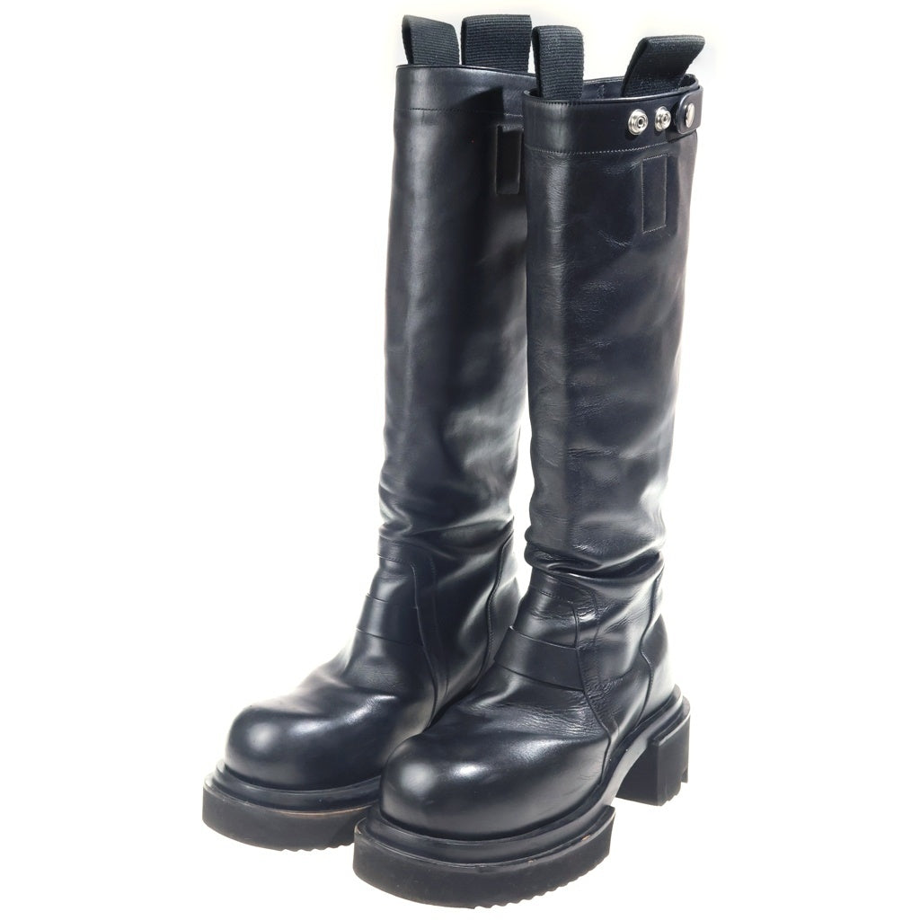 Rick Owens(リックオウエンス) KNEE BOGUN BOOT ニーハイ ボーガンブーツ ロングブーツ ブラック
