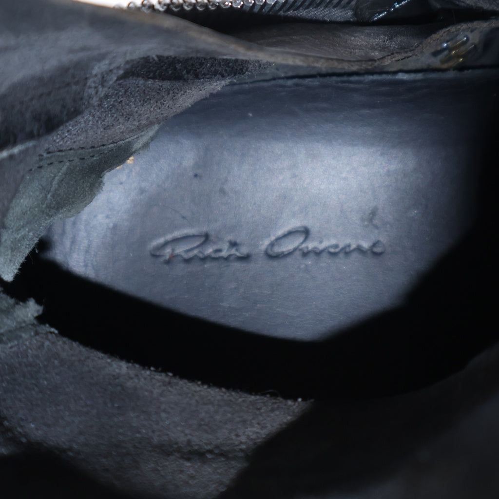Rick Owens(リックオウエンス) LACEUP BOZO Army Tractor boots レースアップ アーミー トラクターブーツ ロングブーツ ブラック