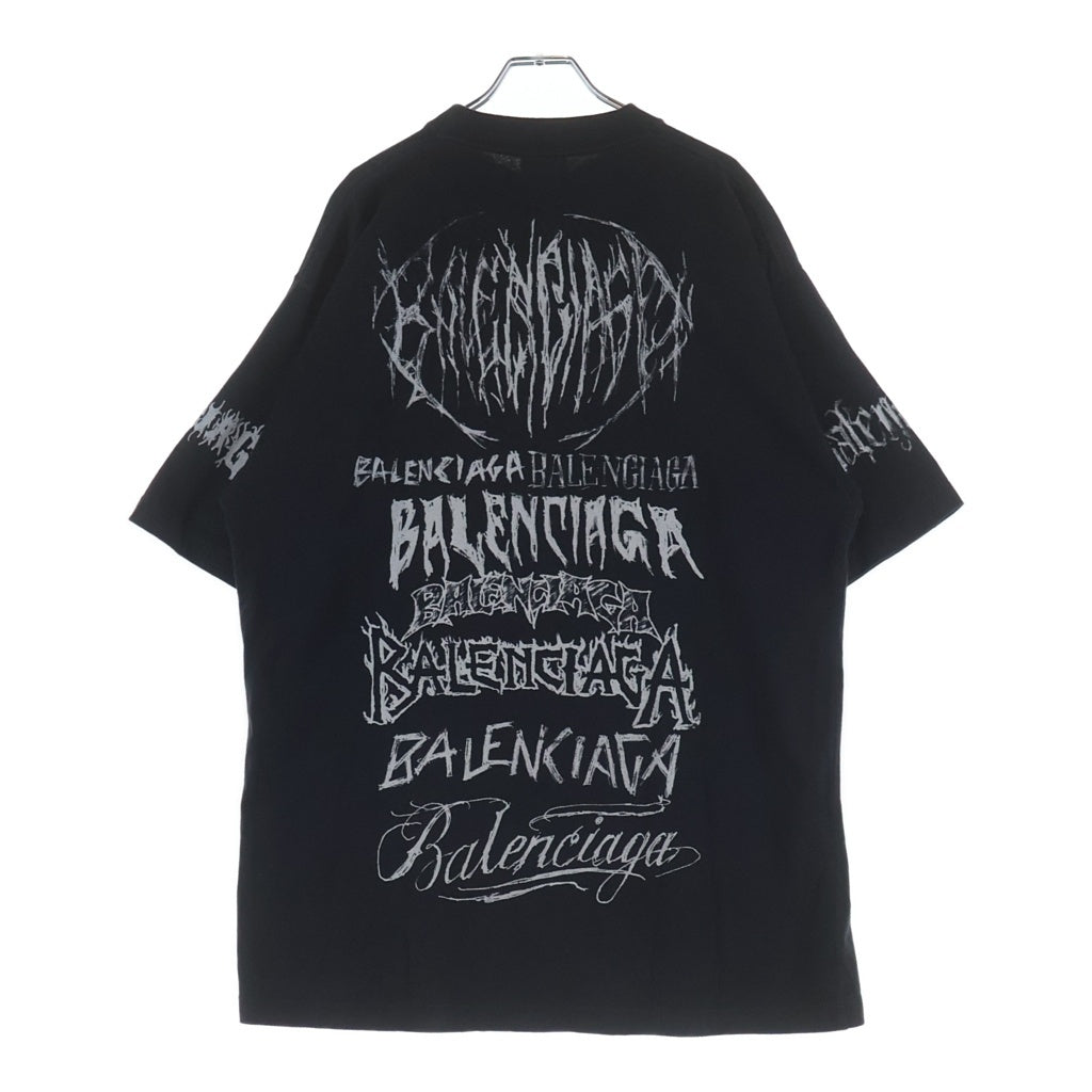 BALENCIAGA(バレンシアガ) 24SS DIY METAL TEE メタルプリント クルーネック半袖カットソーTシャツ ブラック 641675 TPV03
