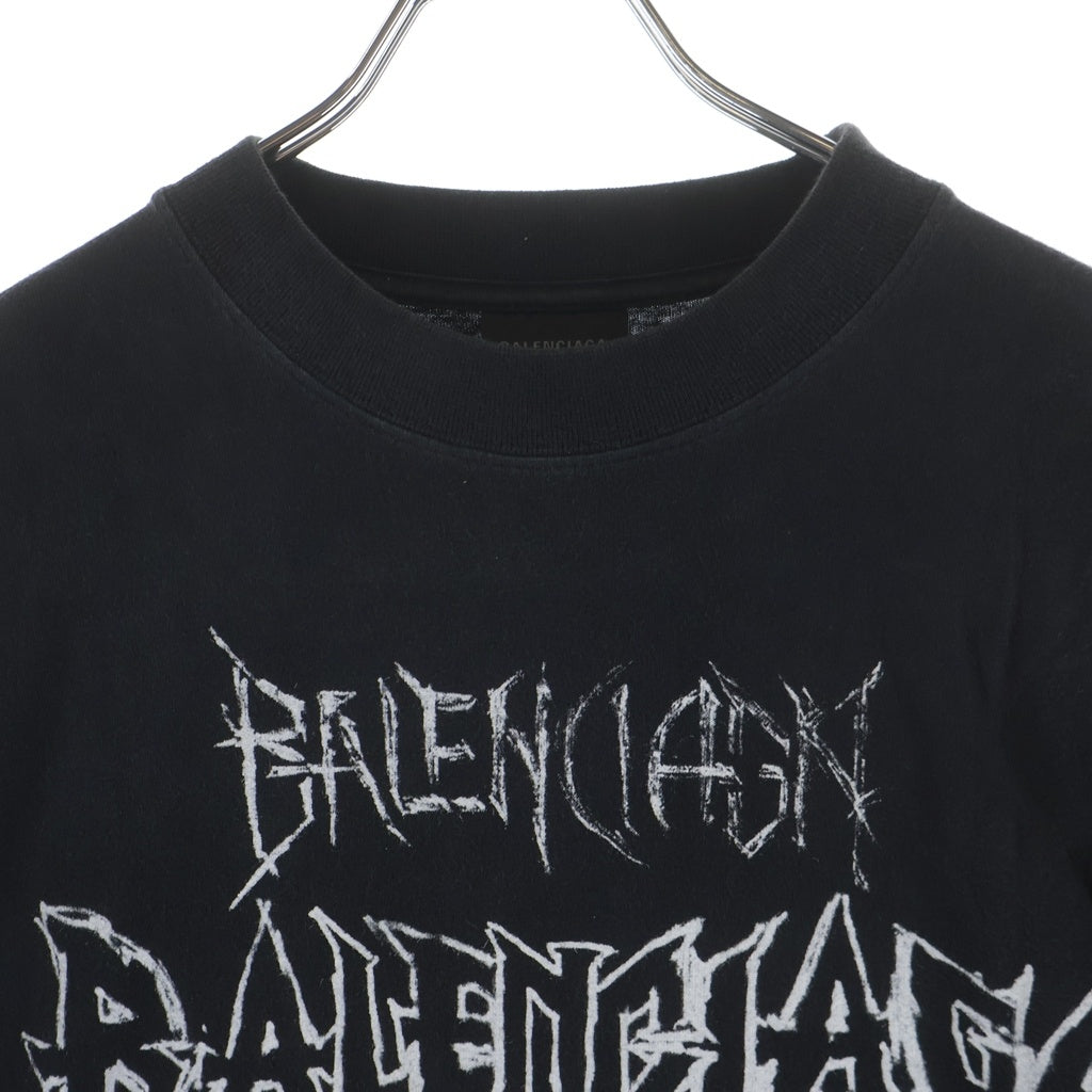 BALENCIAGA(バレンシアガ) 24SS DIY METAL TEE メタルプリント クルーネック半袖カットソーTシャツ ブラック 641675 TPV03