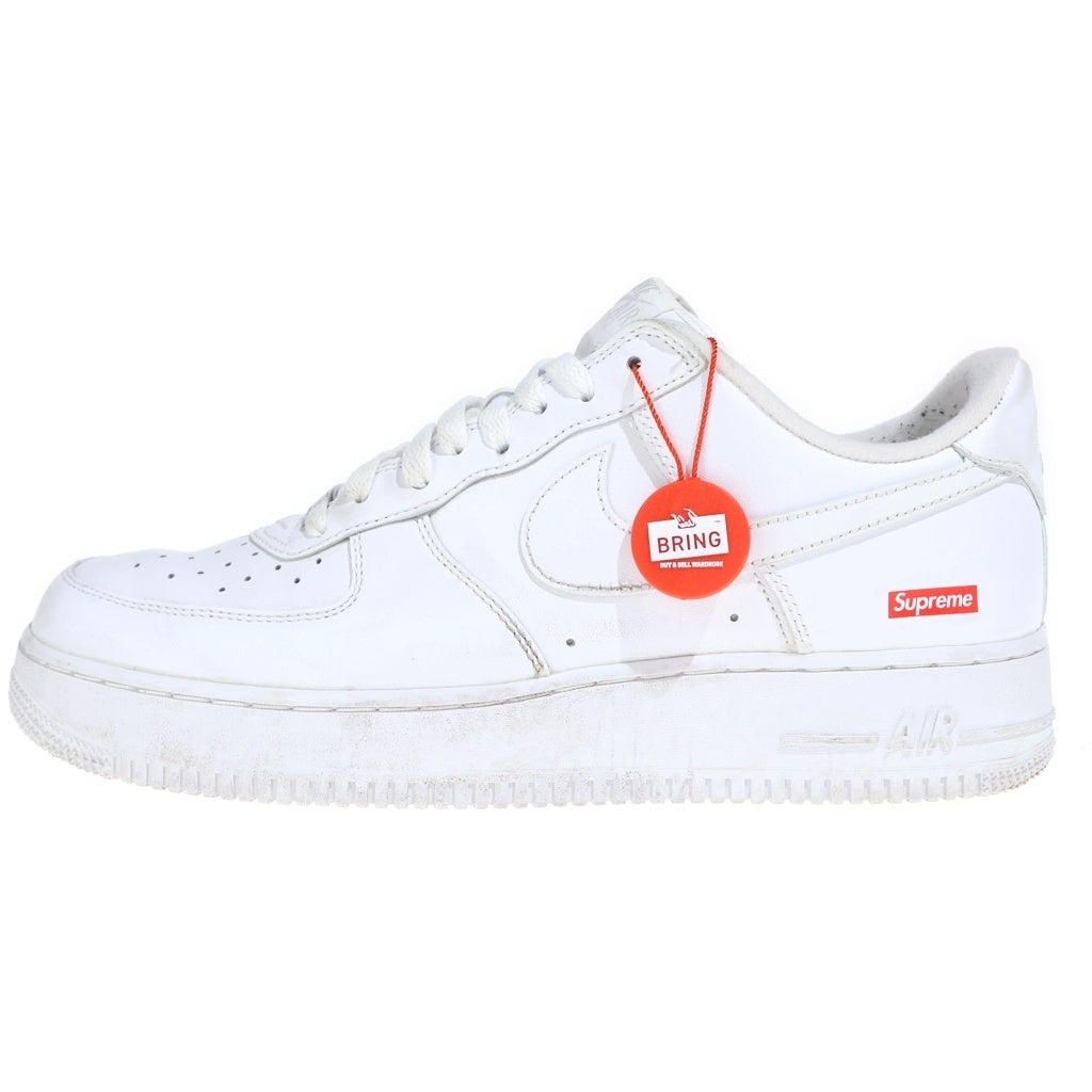 NIKE(ナイキ) ×SUPREME AIR FORCE1 エアフォース1 レザーローカットスニーカー ホワイト US9.5/27.5cm CU9225-100