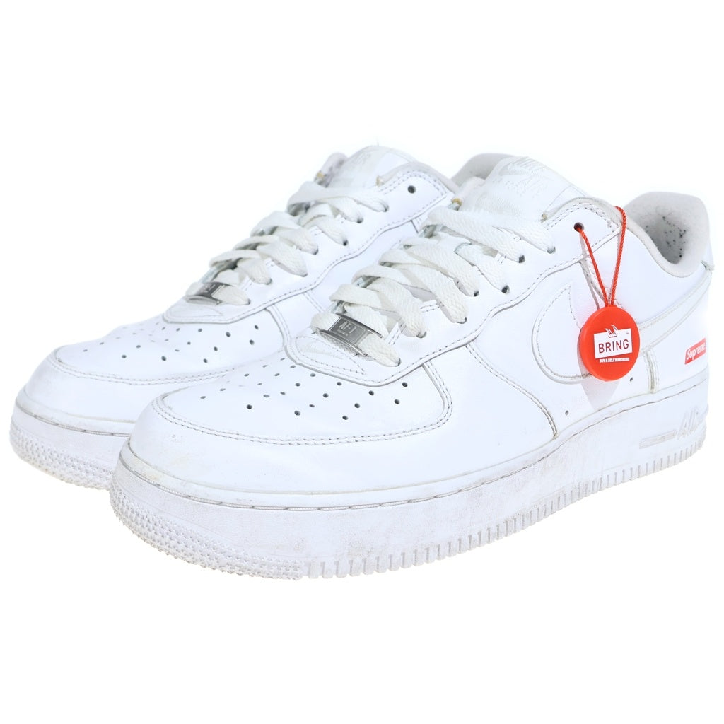 NIKE(ナイキ) ×SUPREME AIR FORCE1 エアフォース1 レザーローカットスニーカー ホワイト US9.5/27.5cm CU9225-100