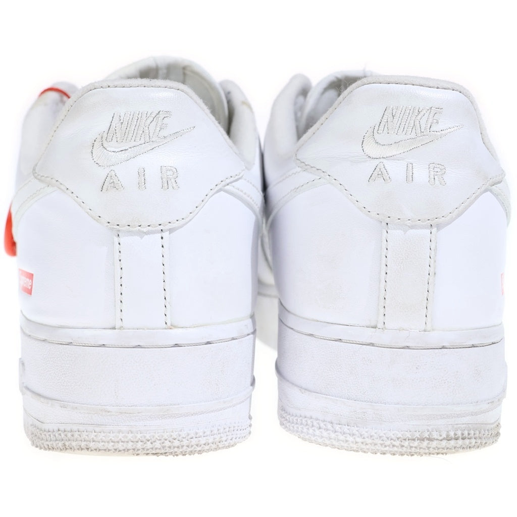 NIKE(ナイキ) ×SUPREME AIR FORCE1 エアフォース1 レザーローカットスニーカー ホワイト US9.5/27.5cm CU9225-100
