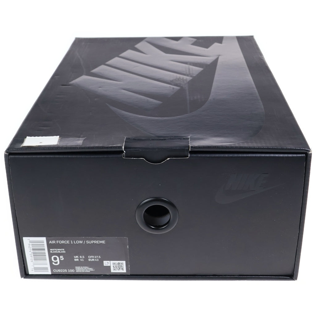 NIKE(ナイキ) ×SUPREME AIR FORCE1 エアフォース1 レザーローカットスニーカー ホワイト US9.5/27.5cm CU9225-100