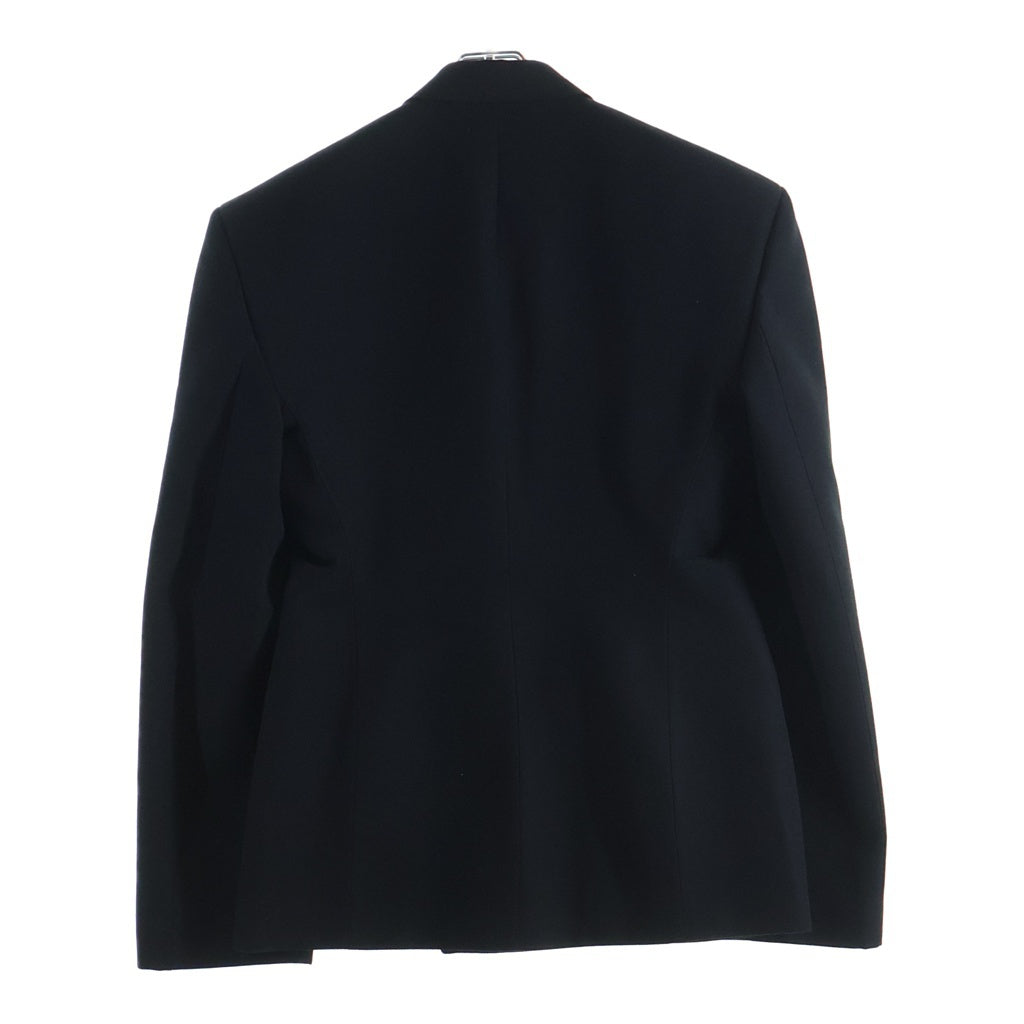 BALENCIAGA(バレンシアガ) ROUND SHOULDER WAISTED HOURGLASS JACKET ラウンドショルダー ウエスト シングルブレスジャケット ブラック 704450 TLT17