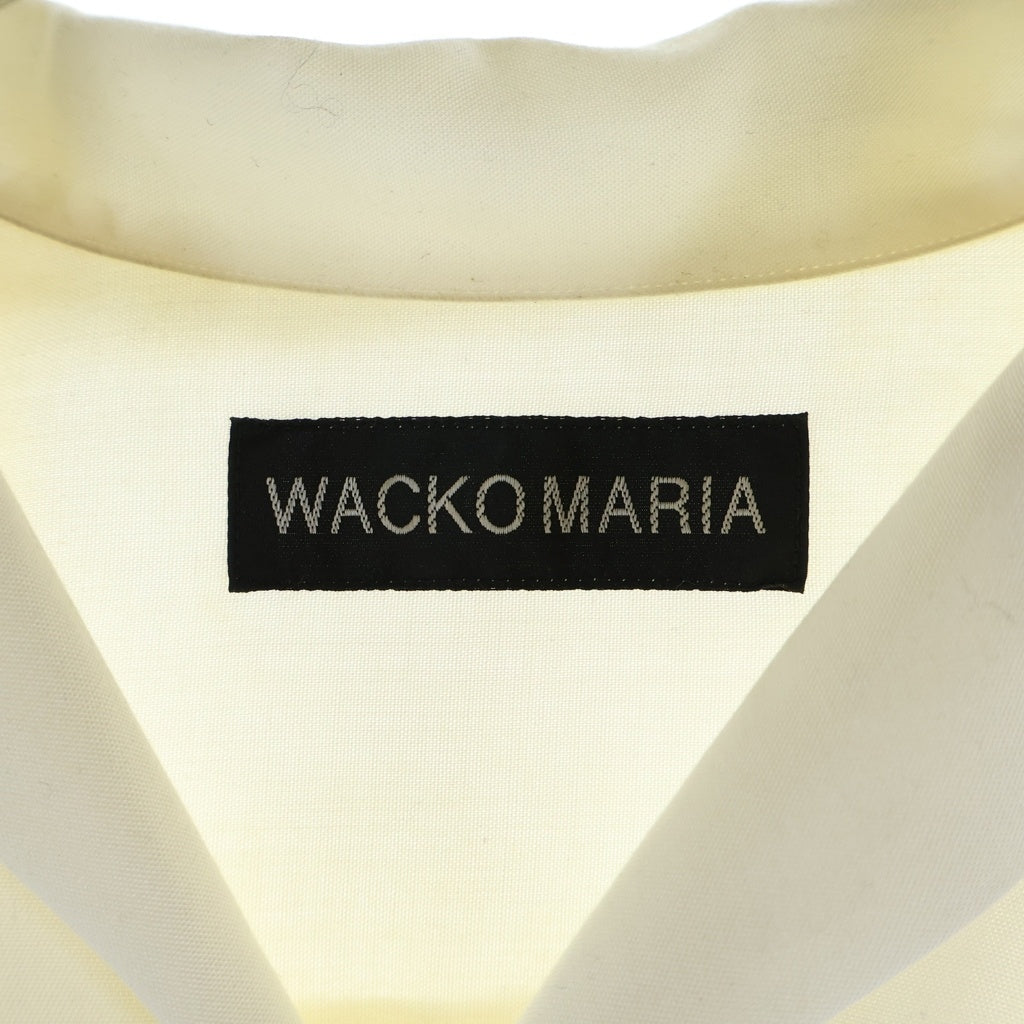 WACKO MARIA(ワコマリア) ×TIM LEHI HAWAIIAN SHIRT タイガー総柄 ボタンアップ半袖ハワイアンシャツ ホワイト/イエロー