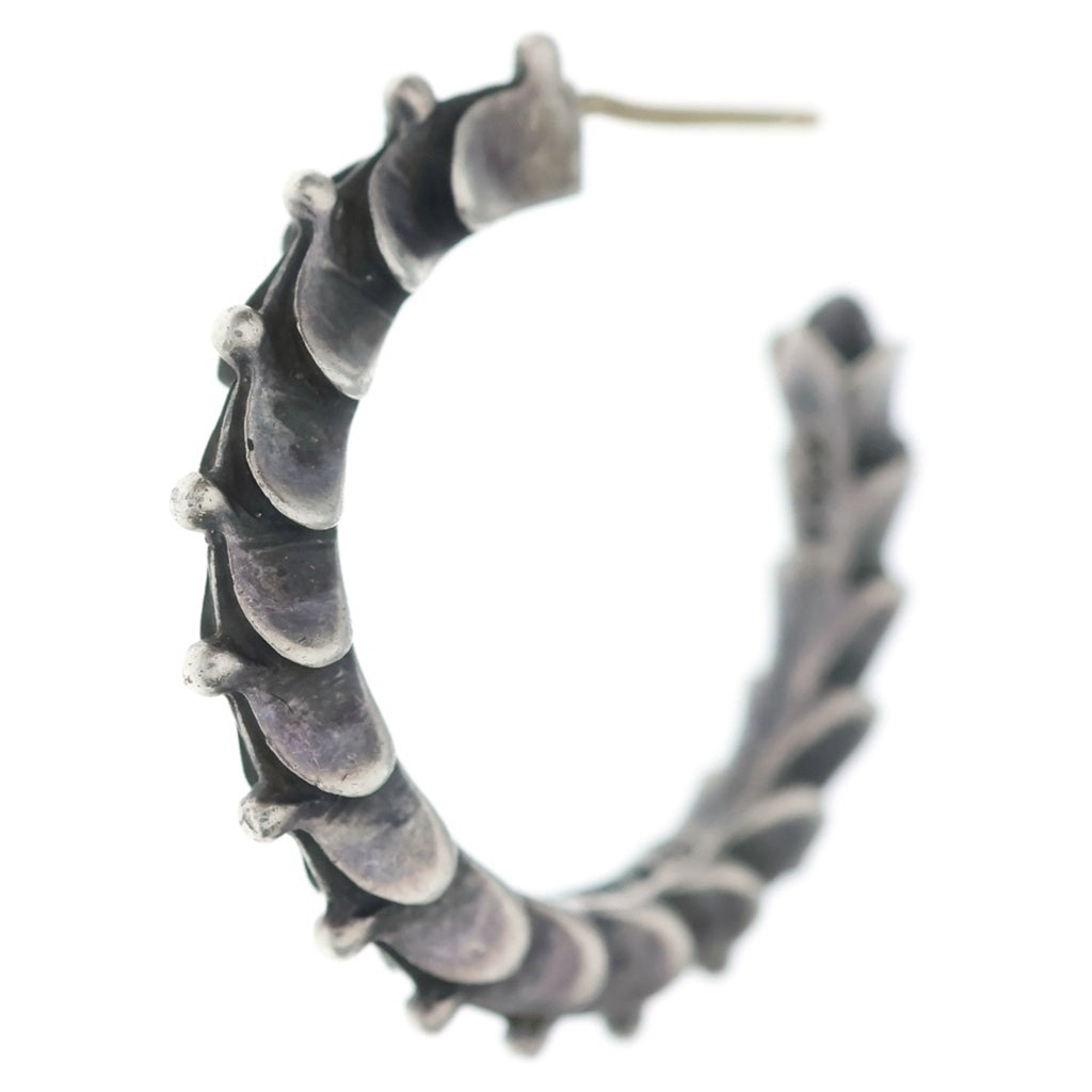 CHROME HEARTS(クロムハーツ) HOOP CRSSTAL クロステイル フープピアス シルバー