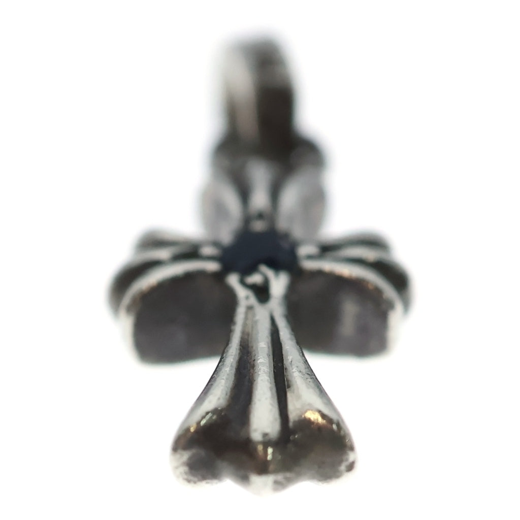 CHROME HEARTS(クロムハーツ) CRS BBYFAT P SAP ベイビーファットクロス 両面1サファイア ペンダントトップ シルバー