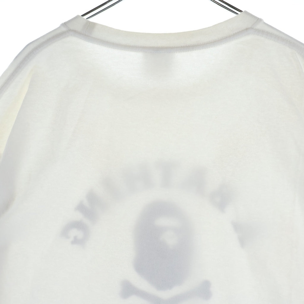 A BATHING APE(アベイシングエイプ) CROSSBONE COLLEGE TEE クロスボーン カレッジ 半袖Tシャツ カットソー ホワイト