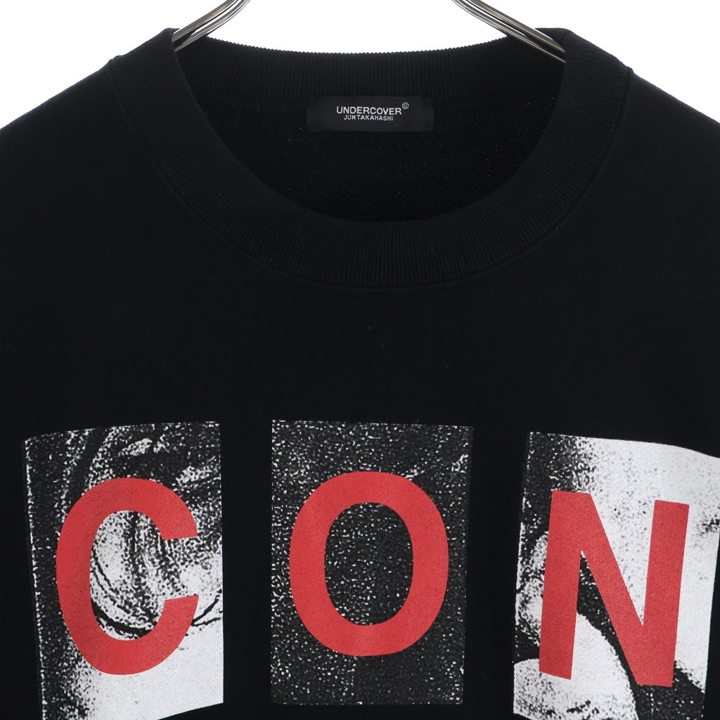 UNDERCOVER(アンダーカバー) 25AW BIG SWEAT CONFUSION オーバーサイズグラフィッククルーネックスウェット トレーナー ブラック