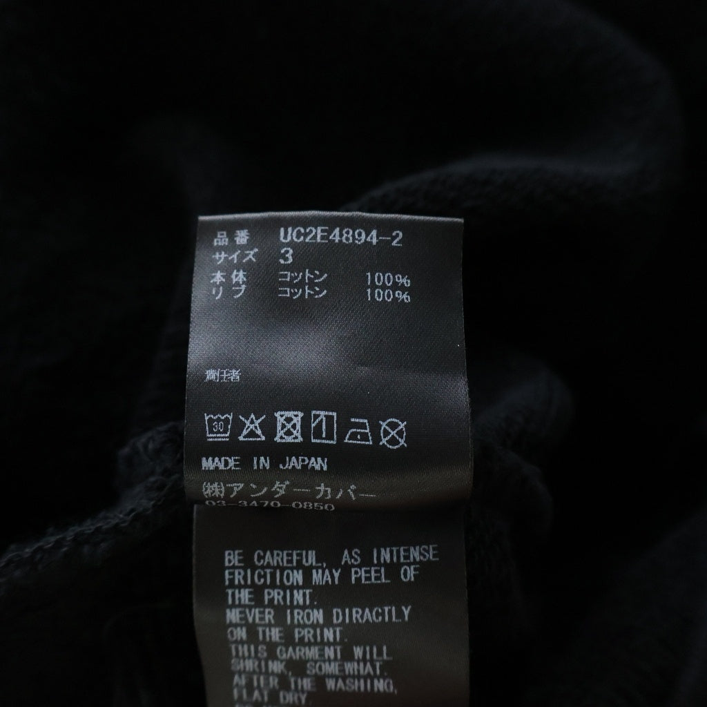 UNDERCOVER(アンダーカバー) 25AW BIG SWEAT CONFUSION オーバーサイズグラフィッククルーネックスウェット トレーナー ブラック