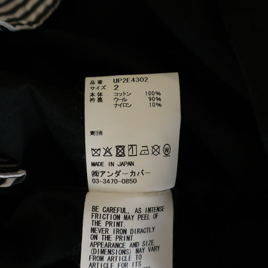 UNDERCOVER(アンダーカバー) 25AW Coウェザーヨークフラシステンカラーコート ブラック UP2E4302