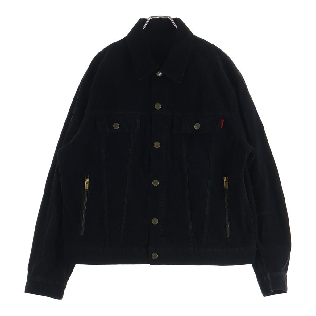 UNDERCOVER(アンダーカバー) 25AW 後JQ切替硫化コーデュロイジャケット ブラック