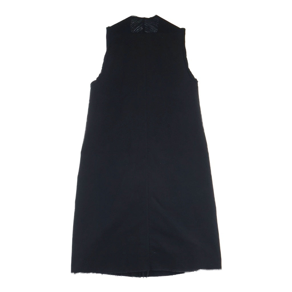 Rick Owens(リックオウエンス) 23AW Luxor Dress ルクソールドレス レザー切替カットオフロングワンピース ブラック RR02C7504-BGCOL3