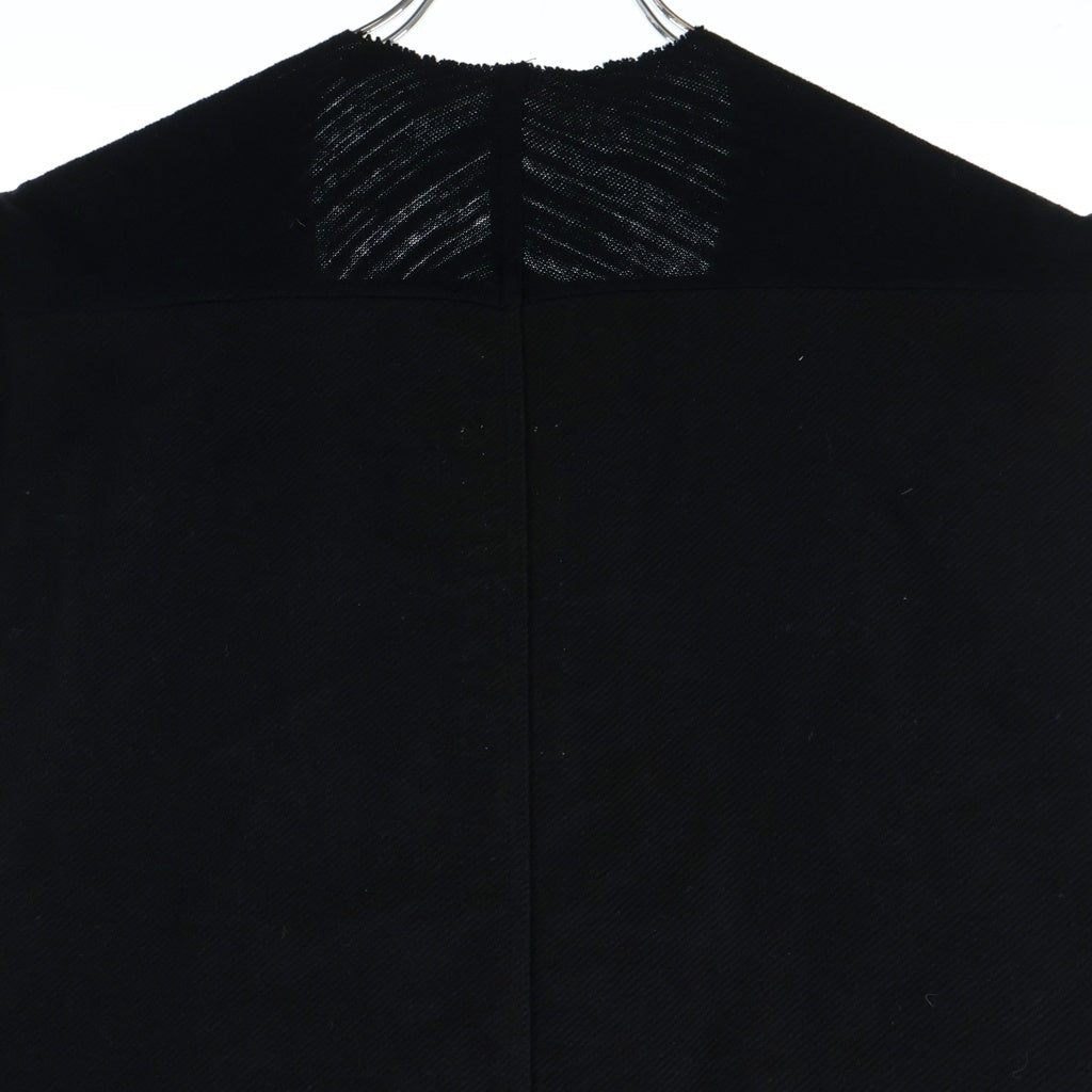 Rick Owens(リックオウエンス) 23AW Luxor Dress ルクソールドレス レザー切替カットオフロングワンピース ブラック RR02C7504-BGCOL3