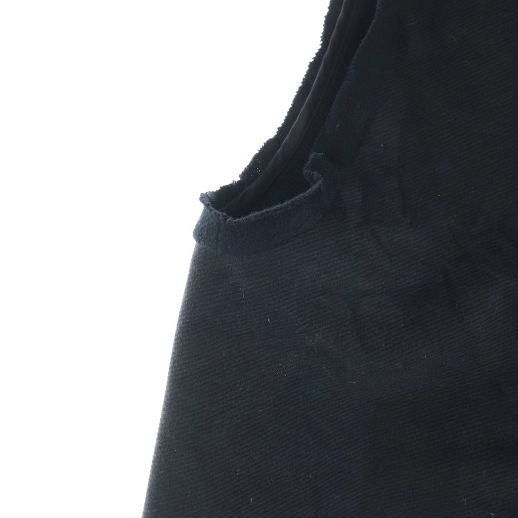 Rick Owens(リックオウエンス) 23AW Luxor Dress ルクソールドレス レザー切替カットオフロングワンピース ブラック RR02C7504-BGCOL3