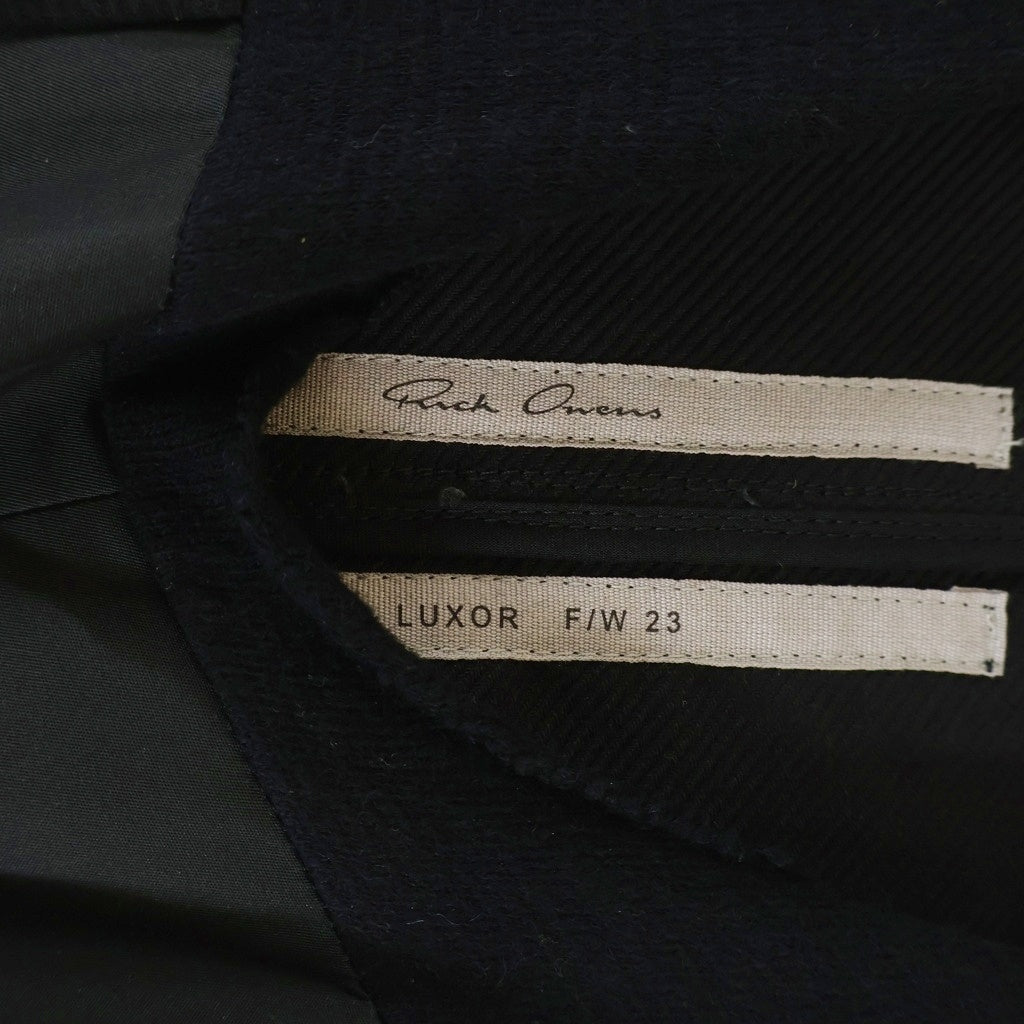 Rick Owens(リックオウエンス) 23AW Luxor Dress ルクソールドレス レザー切替カットオフロングワンピース ブラック RR02C7504-BGCOL3
