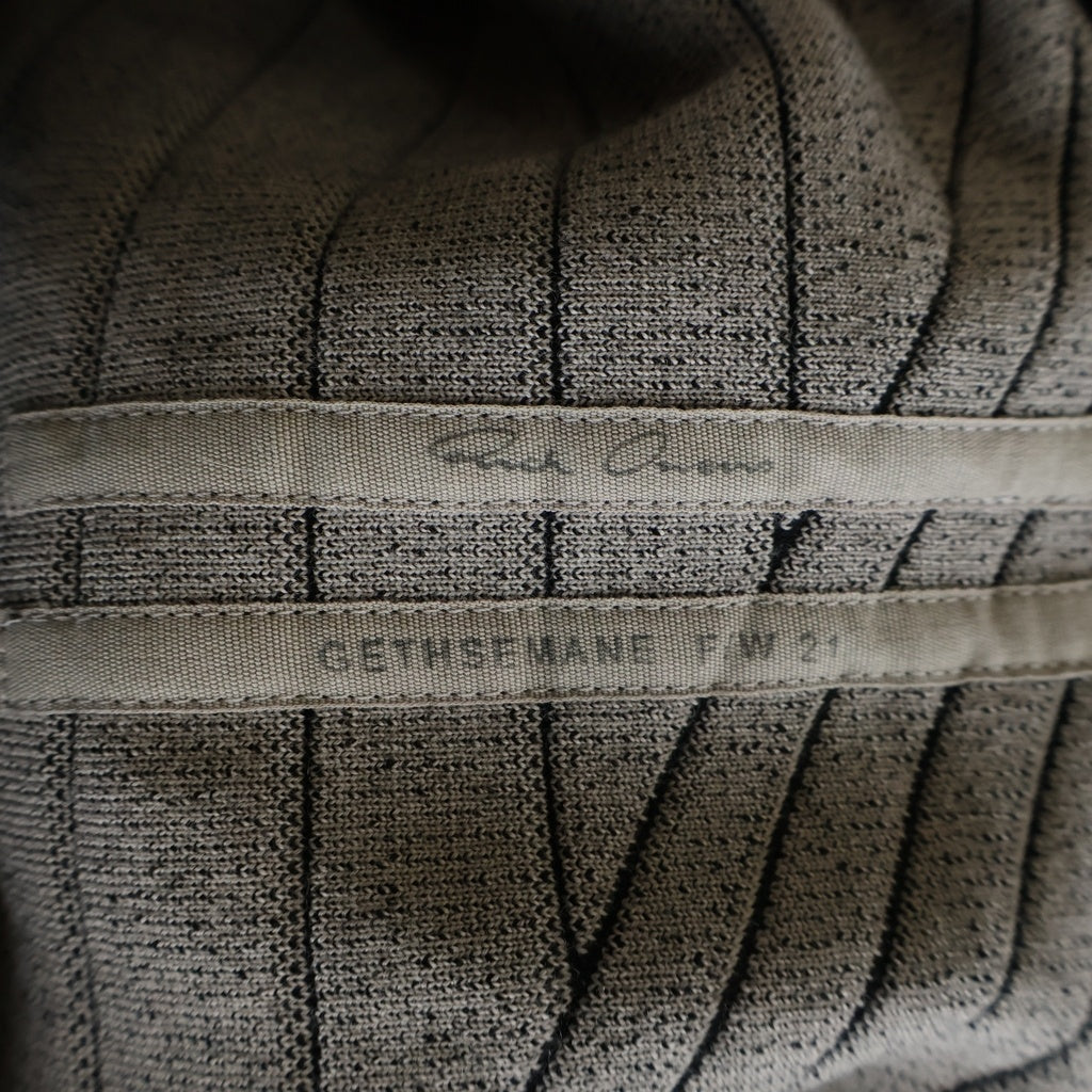 Rick Owens(リックオウエンス) 21AW ウールストライプサルエルパンツ ブラック/ホワイト RU02A5696-KSTGM