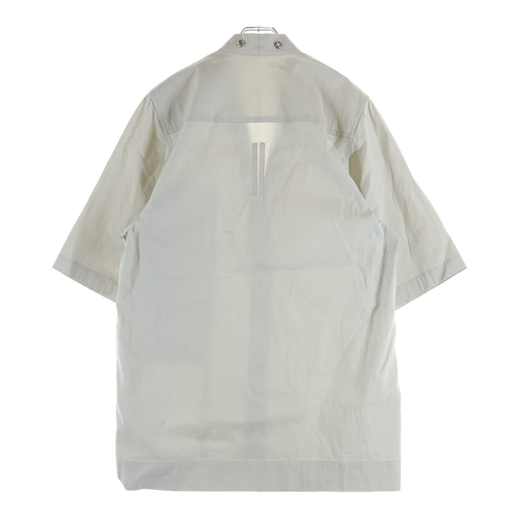 Rick Owens(リックオウエンス) 21SS LARRY SHIRT ラリー半袖シャツ ホワイト RU21S6294-TE