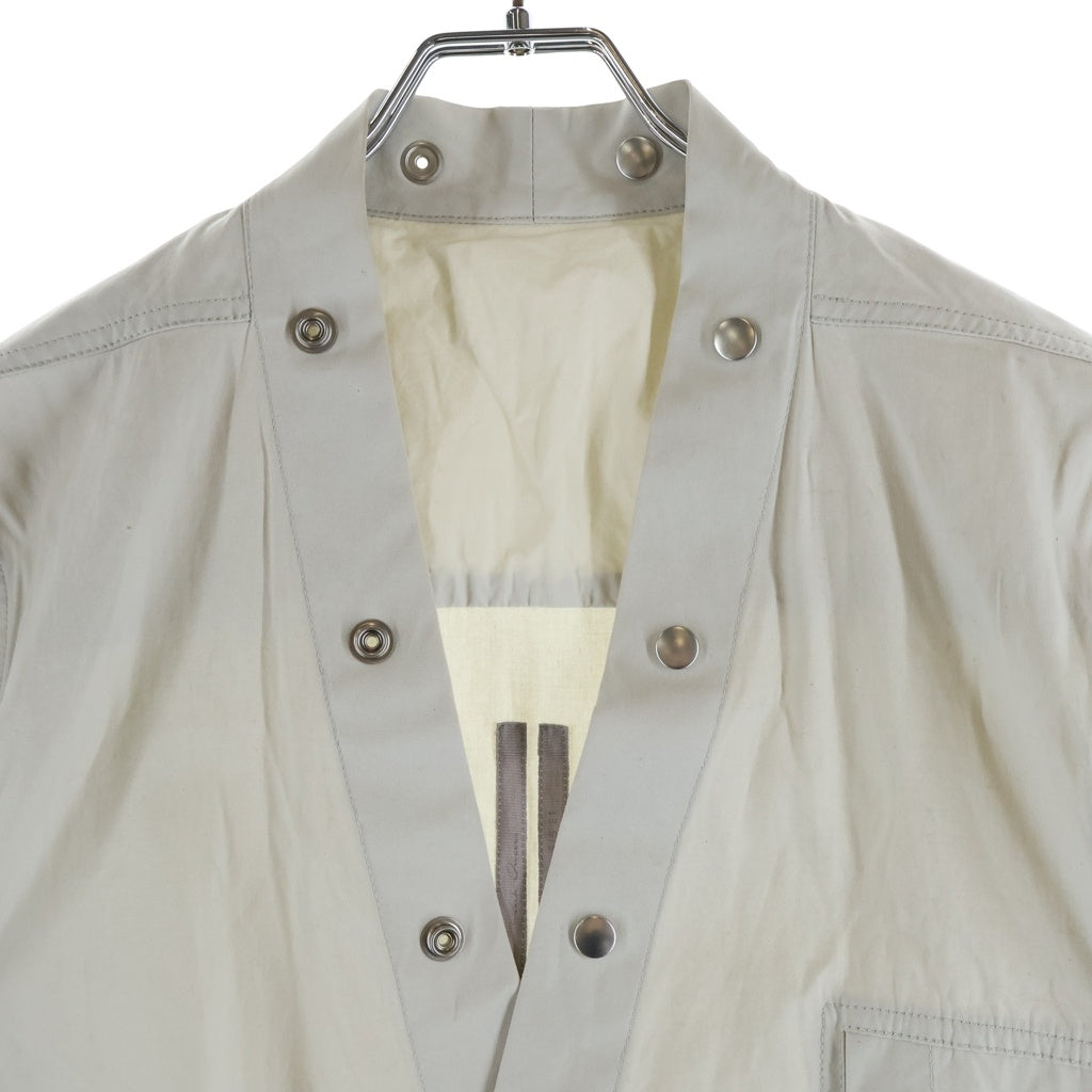 Rick Owens(リックオウエンス) 21SS LARRY SHIRT ラリー半袖シャツ ホワイト RU21S6294-TE
