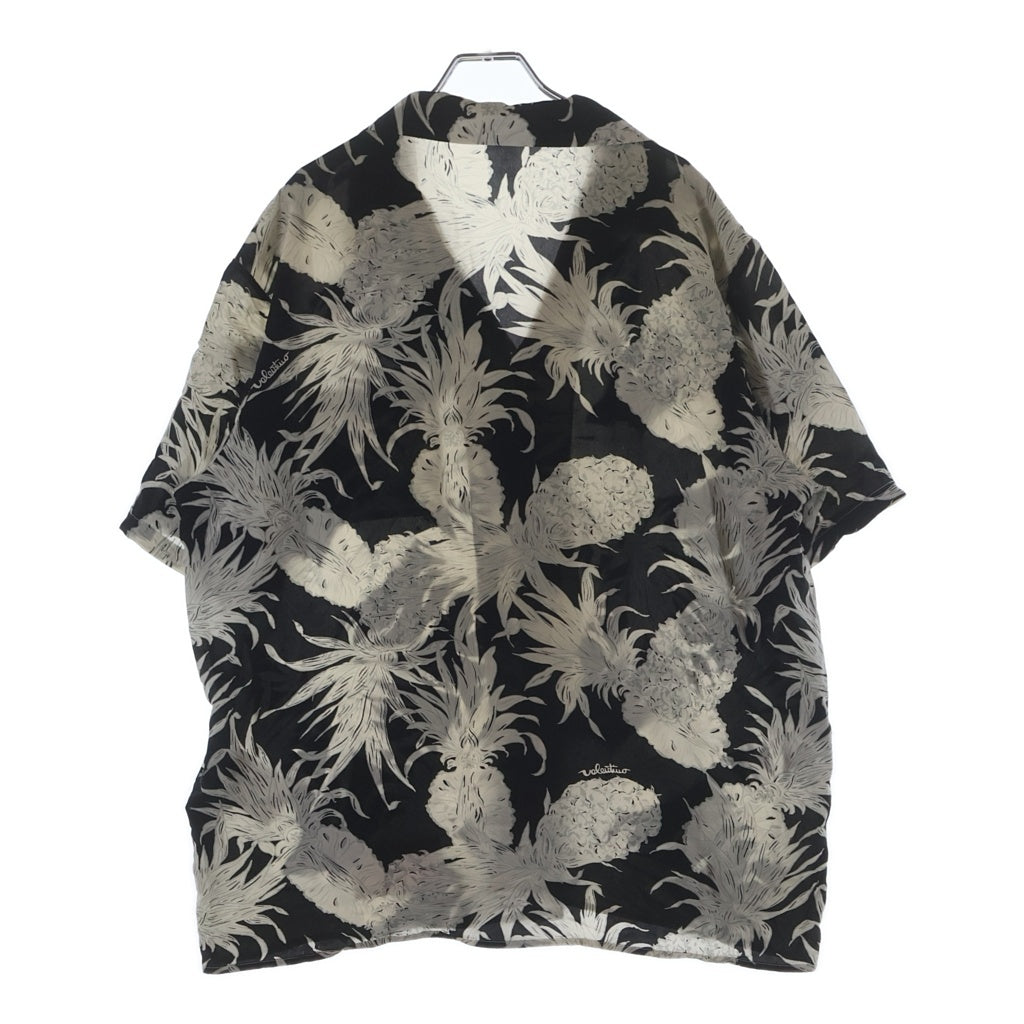VALENTINO(ヴァレンティノ) ×SUN SURF ヴァレンティノ サンサーフ 23AW トロピカルシルク半袖アロハシャツ ブラック ホワイト 3V3AAA909KJ
