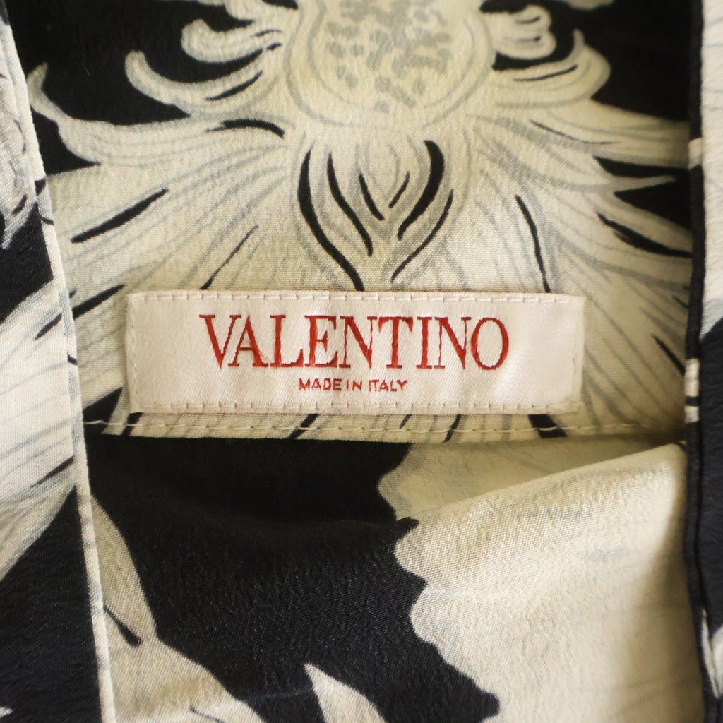 VALENTINO(ヴァレンティノ) ×SUN SURF ヴァレンティノ サンサーフ 23AW トロピカルシルク半袖アロハシャツ ブラック ホワイト 3V3AAA909KJ