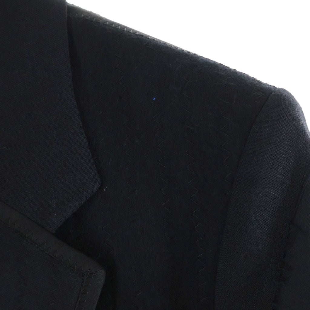 UNDERCOVER(アンダーカバー) 25AW コーデュラW Ny毛芯表出ジャケット ツギハギデザインテーラードジャケット ブラック UC2E4104