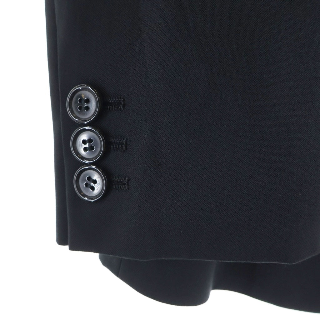 UNDERCOVER(アンダーカバー) 25AW コーデュラW Ny毛芯表出ジャケット ツギハギデザインテーラードジャケット ブラック UC2E4104