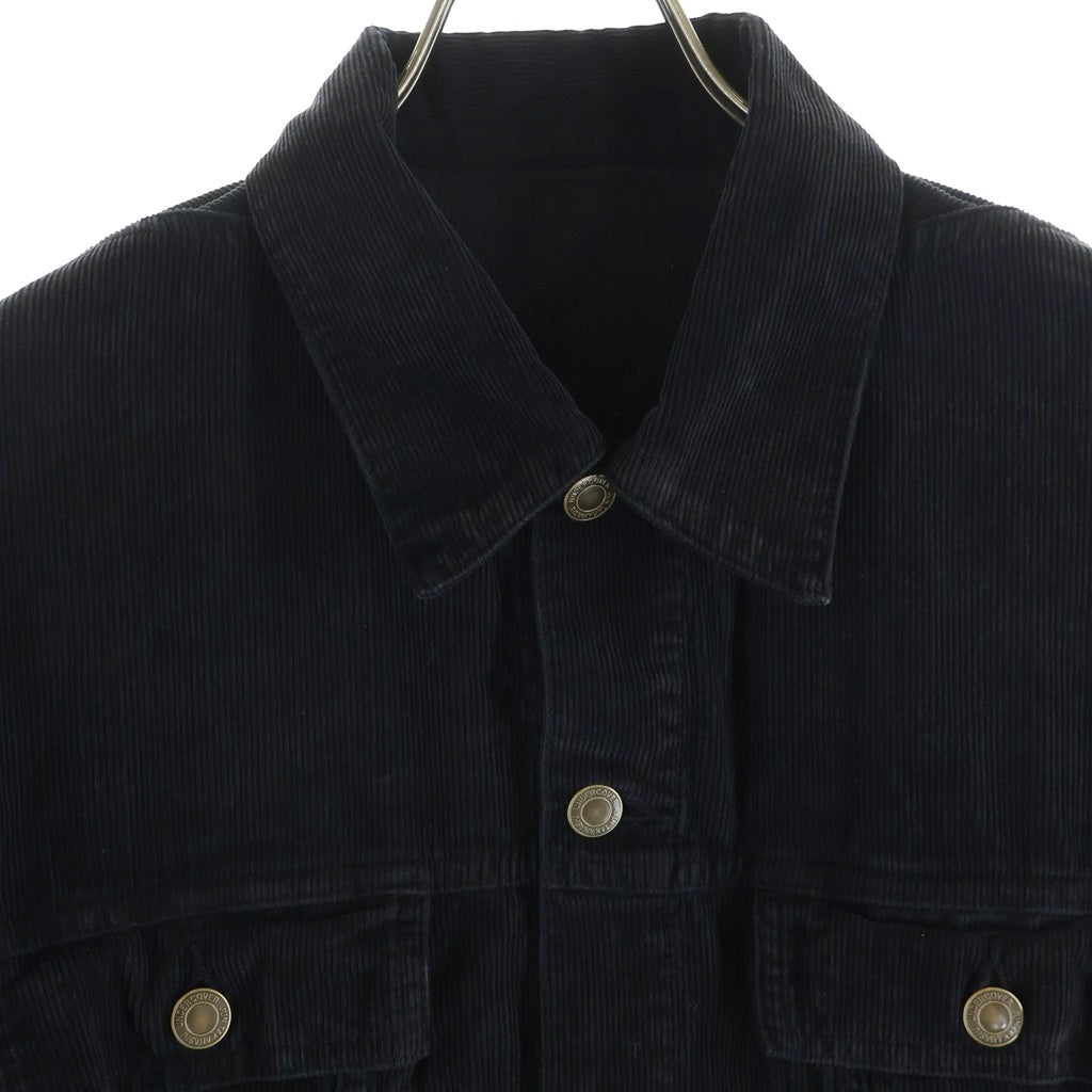 UNDERCOVER(アンダーカバー) 25AW 後JQ切替硫化コーデュロイジャケット ブラック UC2E4209-1
