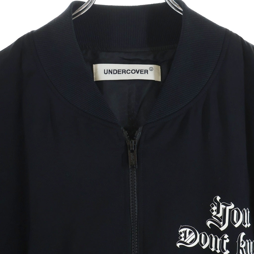 UNDERCOVER(アンダーカバー) 25AW Ry/Pe ツイルスカジャン レーヨンジャケット ブラック UP2E4202