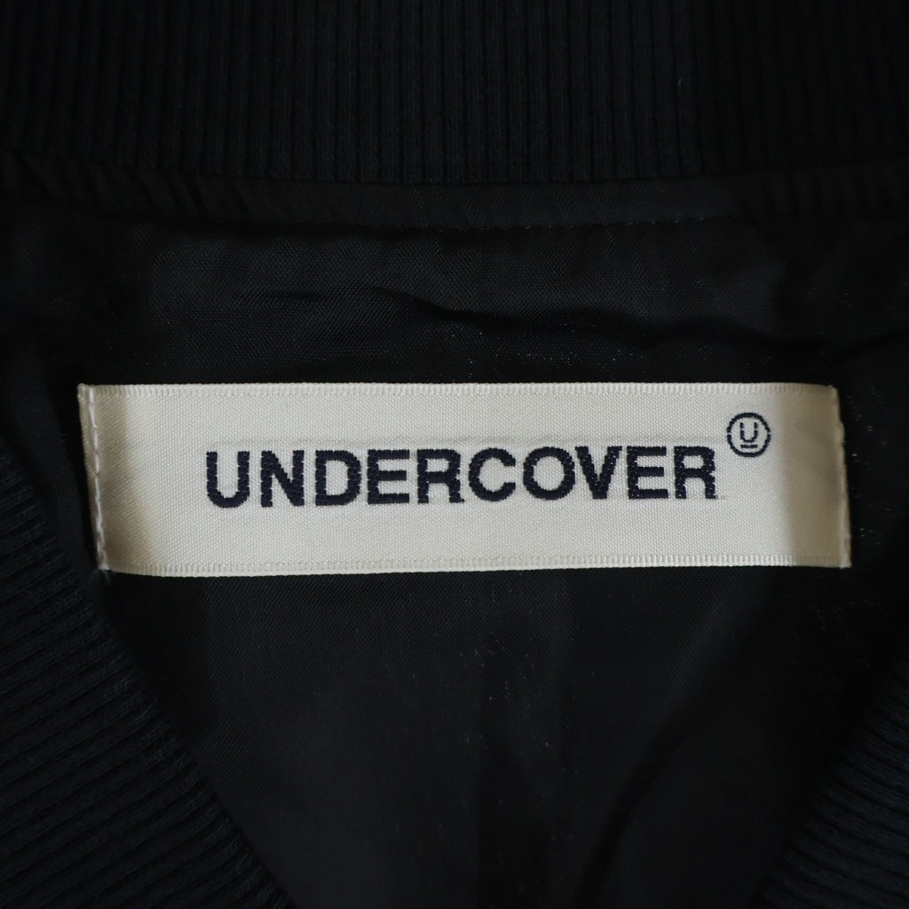 UNDERCOVER(アンダーカバー) 25AW Ry/Pe ツイルスカジャン レーヨンジャケット ブラック UP2E4202