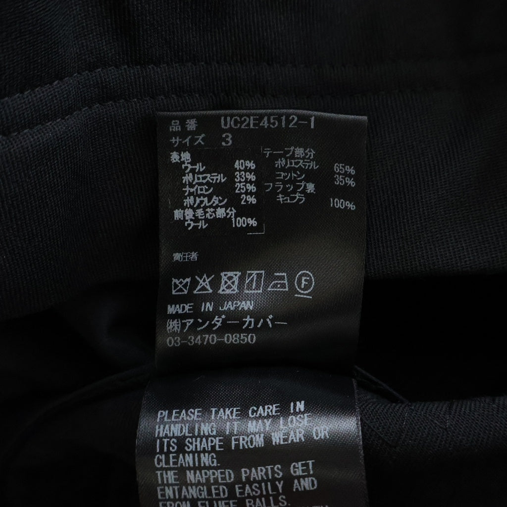 UNDERCOVER(アンダーカバー) 25AW 切替デザインウールスラックスパンツ ブラック